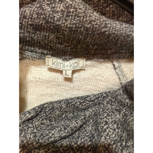 Kimi Kai Maternity Sweater Womens Size L Heather Gray Cowl Neck - Picture 8 of 13